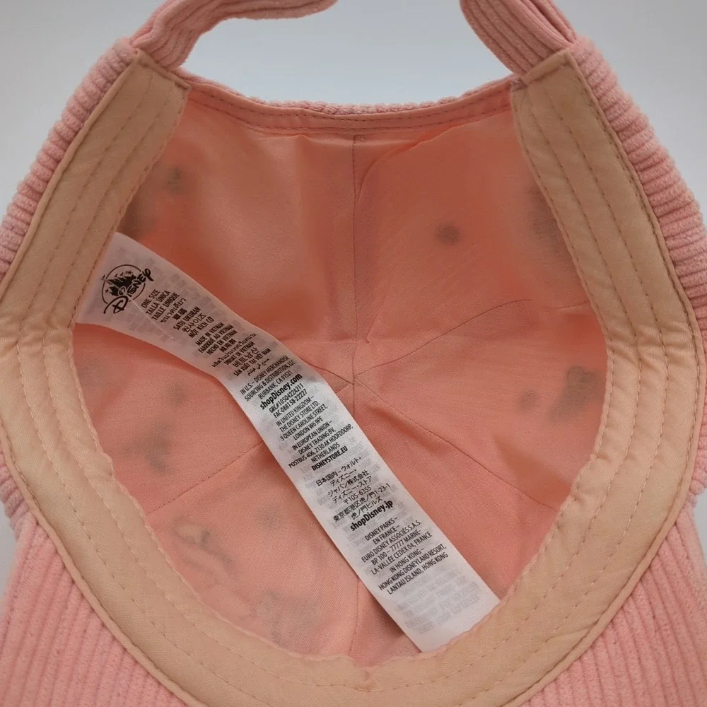 Disney Critters Corduroy Hat Cap Strapback Pink Peach Adjustable Tod Thumper